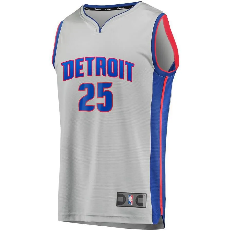 Detroit Pistons Derrick Rose Fanatics Branded Replica Fast Break Player Statement Jersey Kids - Grey | Ireland S8352U2