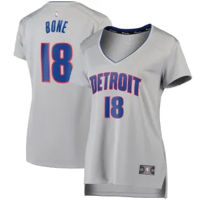 Detroit Pistons Jordan Bone Fanatics Branded Replica Fast Break Player Statement Jersey Womens - Grey | Ireland X4192Z9