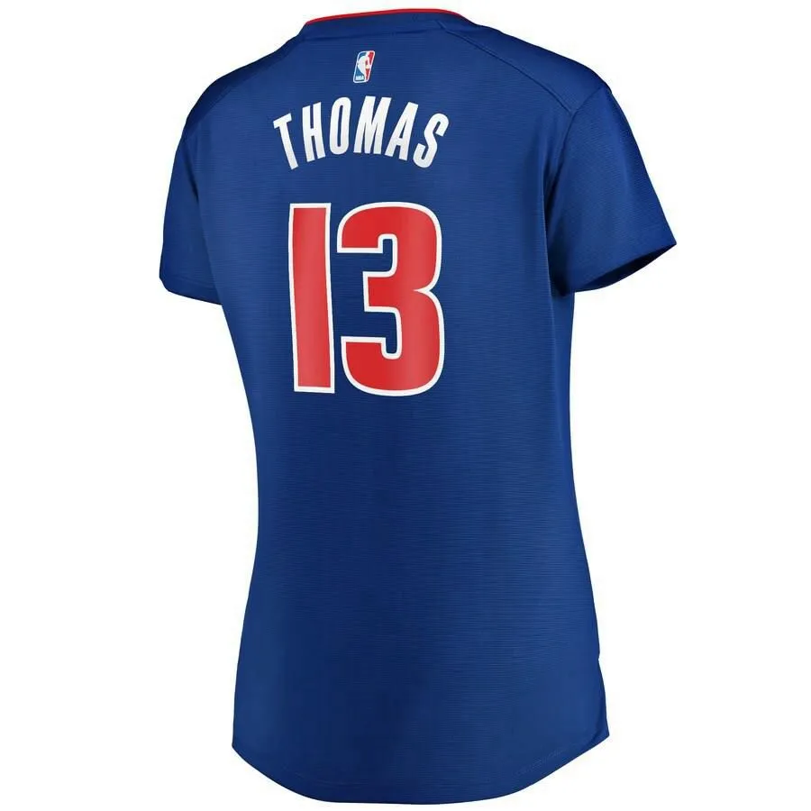 Detroit Pistons Khyri Thomas Fanatics Branded Replica Fast Break Player Icon Jersey Womens - Blue | Ireland E1510P8