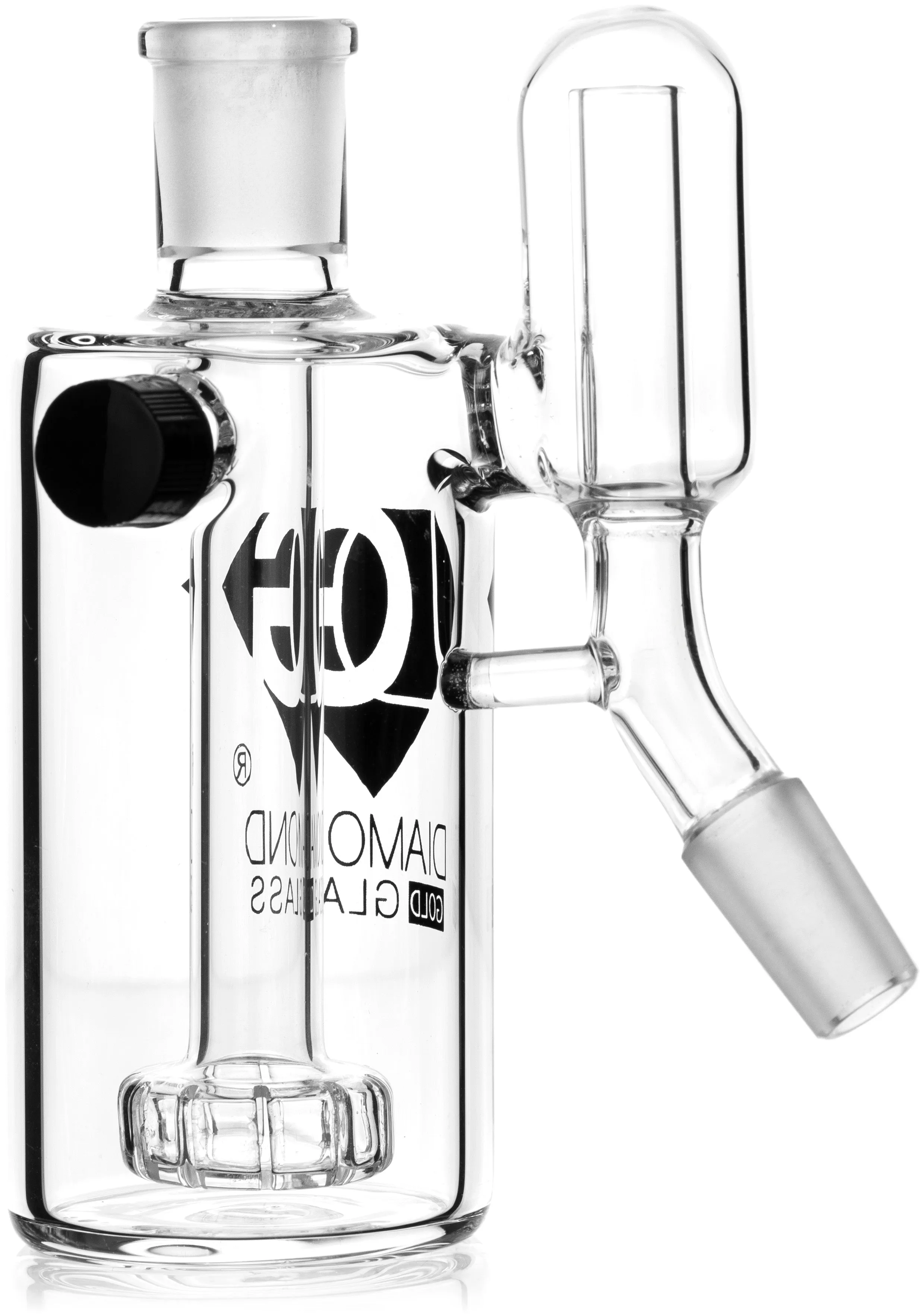 Diamond Purify Ash Catcher w/ 14mm Joint, 45 Angle, by Diamond Glass