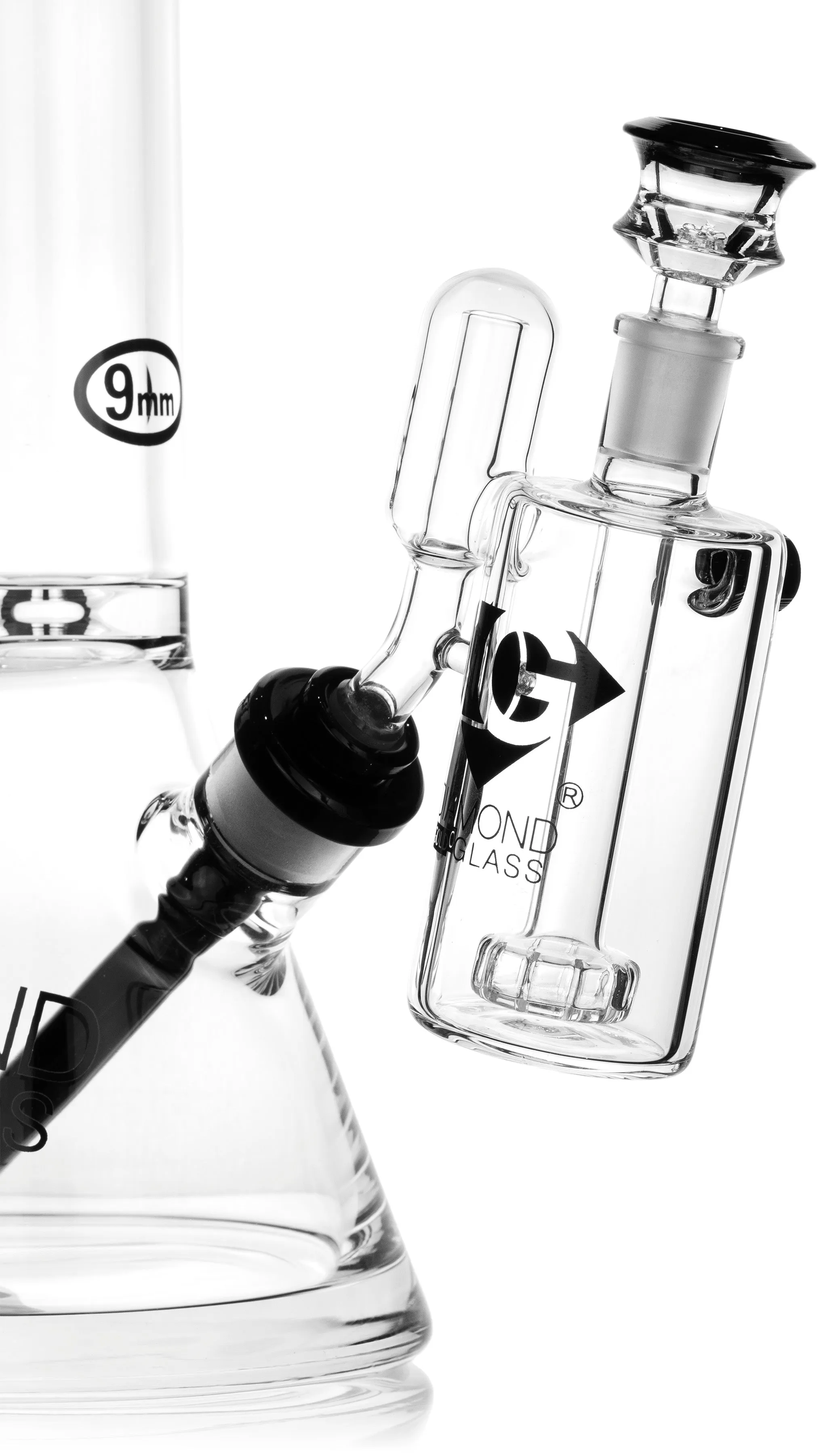 Diamond Purify Ash Catcher w/ 14mm Joint, 45 Angle, by Diamond Glass