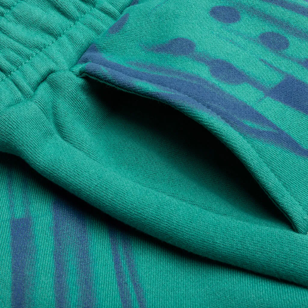 Dice Print Sweat Short - Teal/Purple