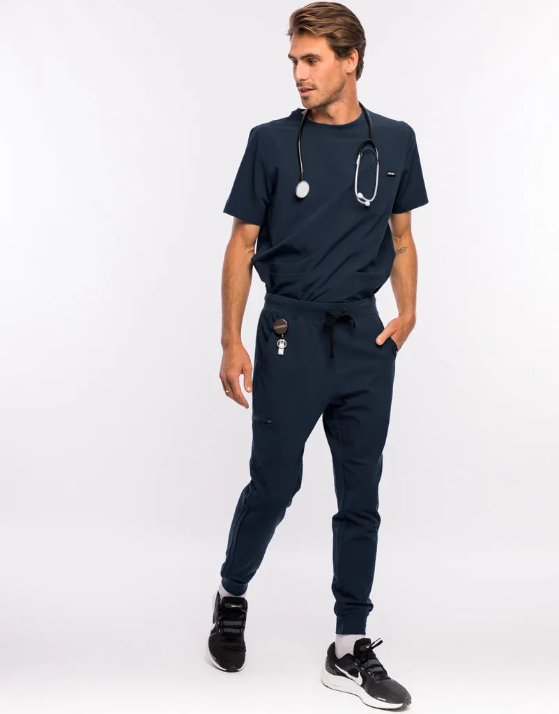 Essential Crewneck Scrub Top - Midnight Navy