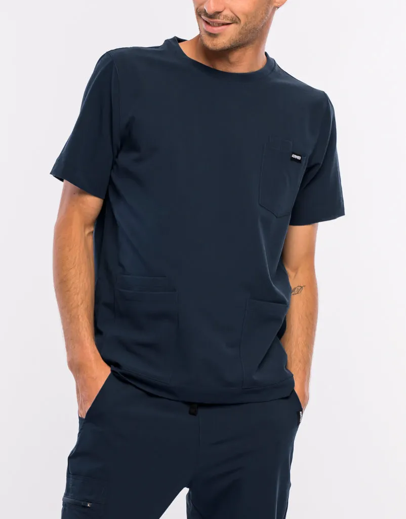 Essential Crewneck Scrub Top - Midnight Navy