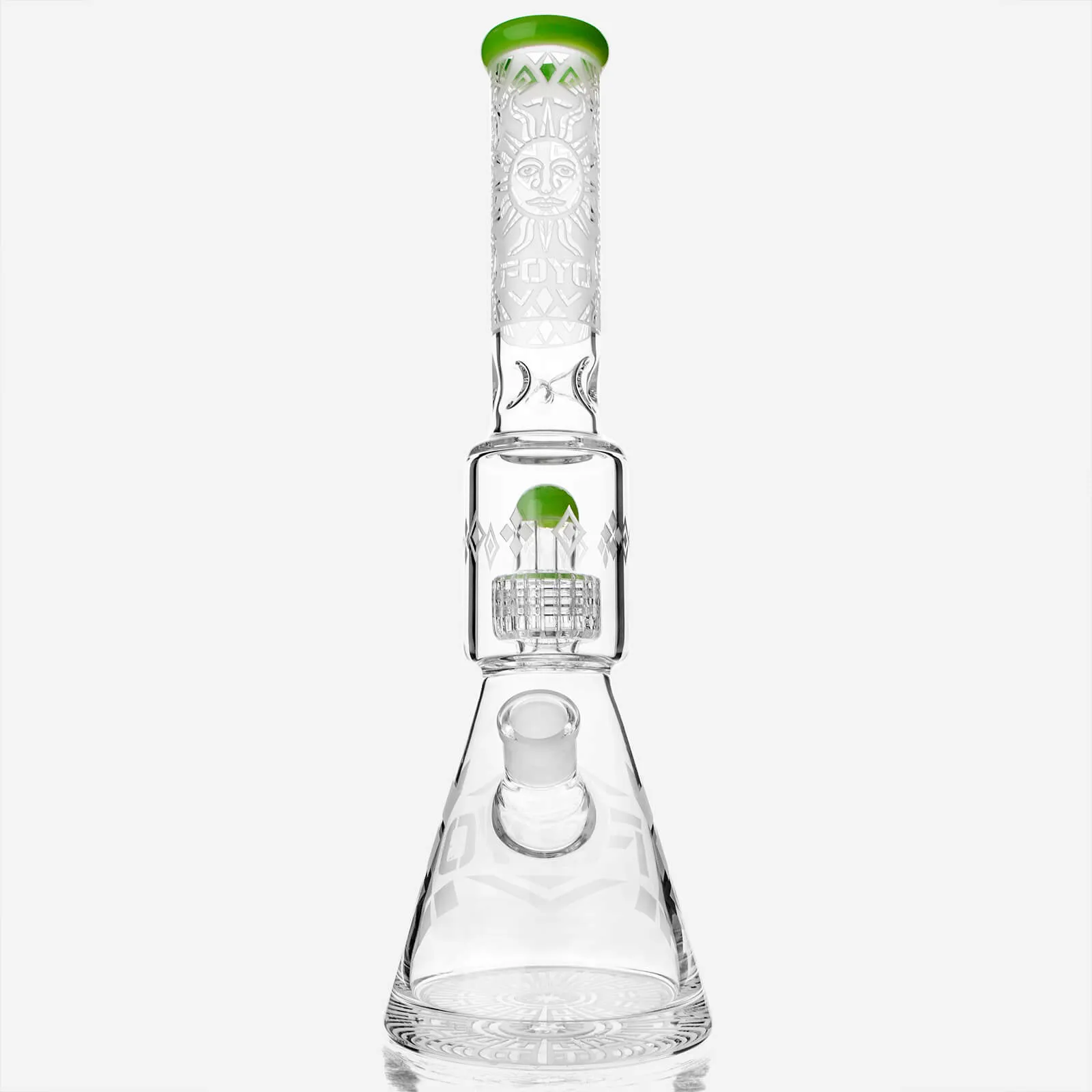 Frosted Sacred Geometry Beaker Bong Matrix Perc