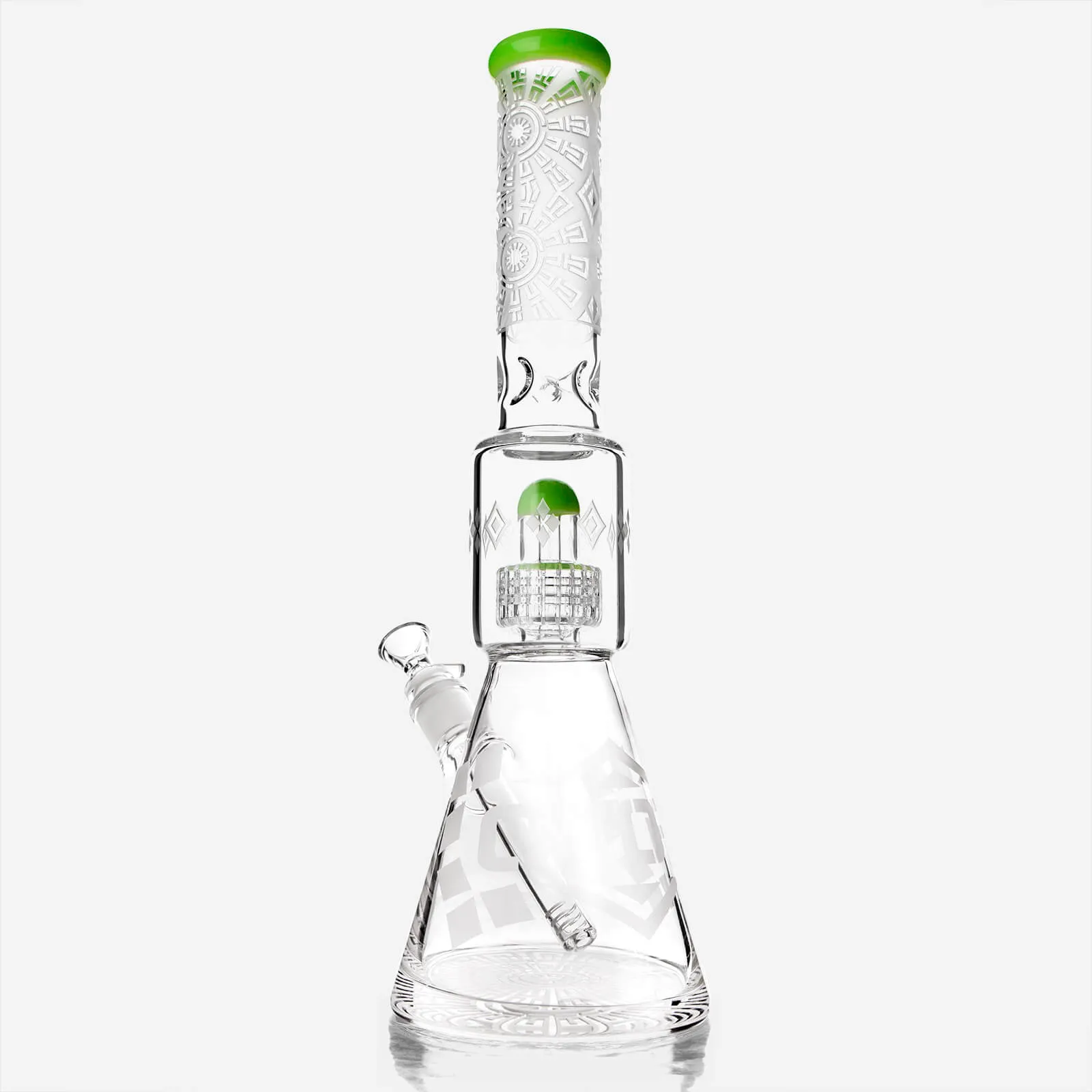 Frosted Sacred Geometry Beaker Bong Matrix Perc