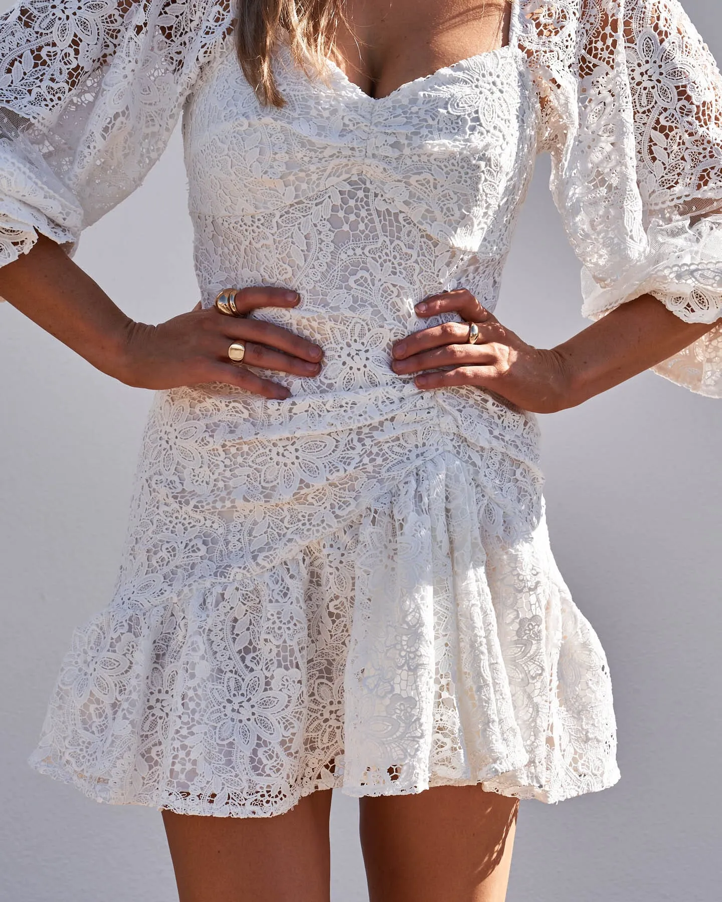 Gabbi Dress-White