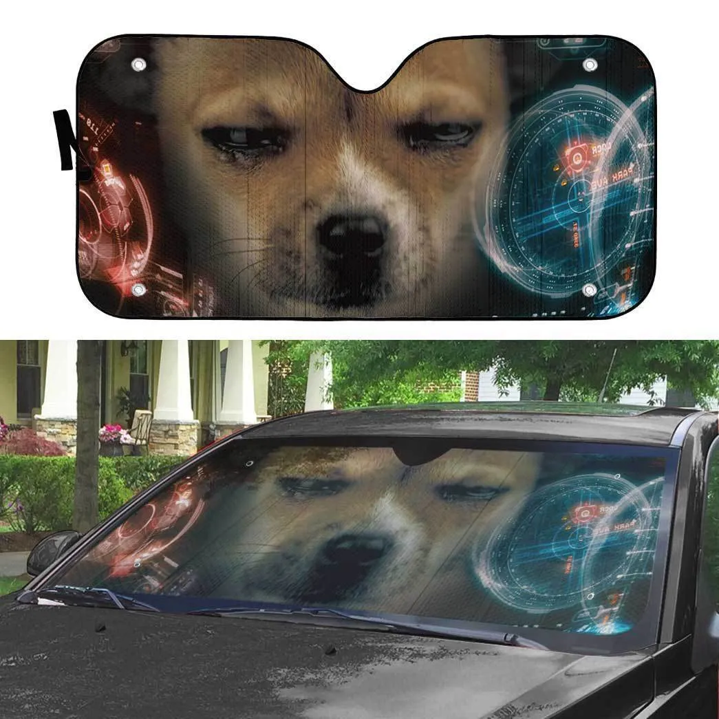 Gearhuman 3D Iron Man HUD Dog Auto Sunshade