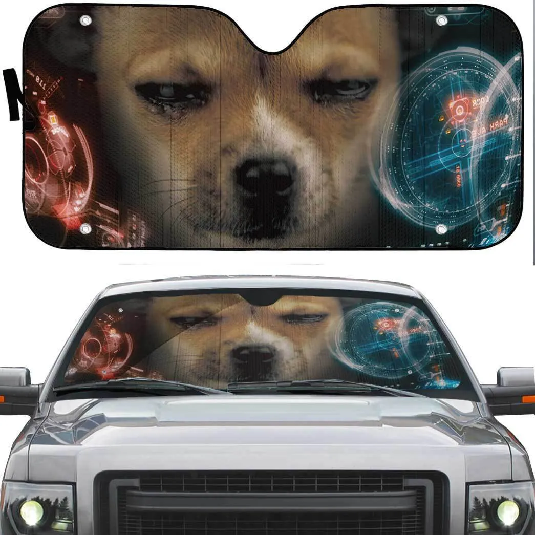 Gearhuman 3D Iron Man HUD Dog Auto Sunshade