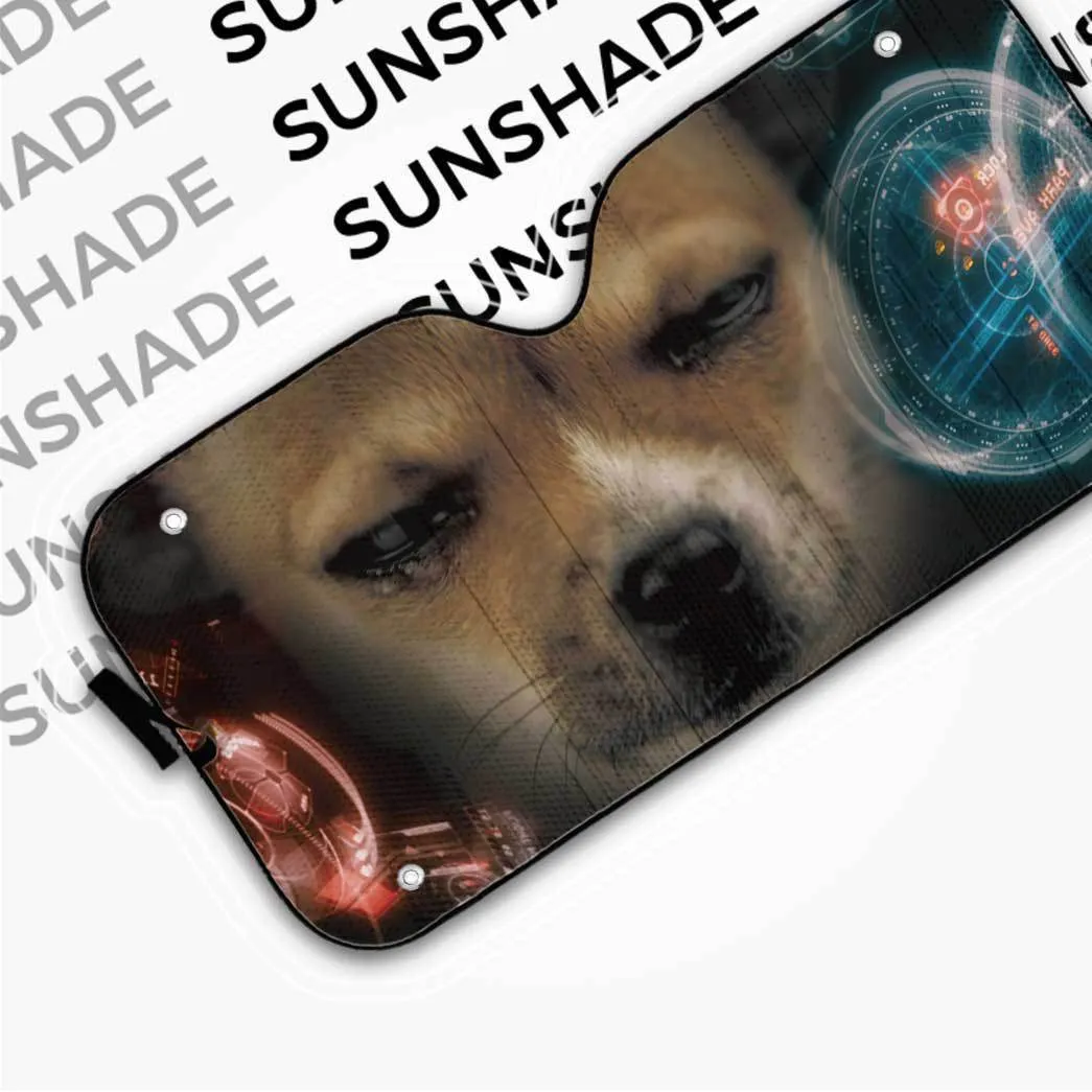 Gearhuman 3D Iron Man HUD Dog Auto Sunshade