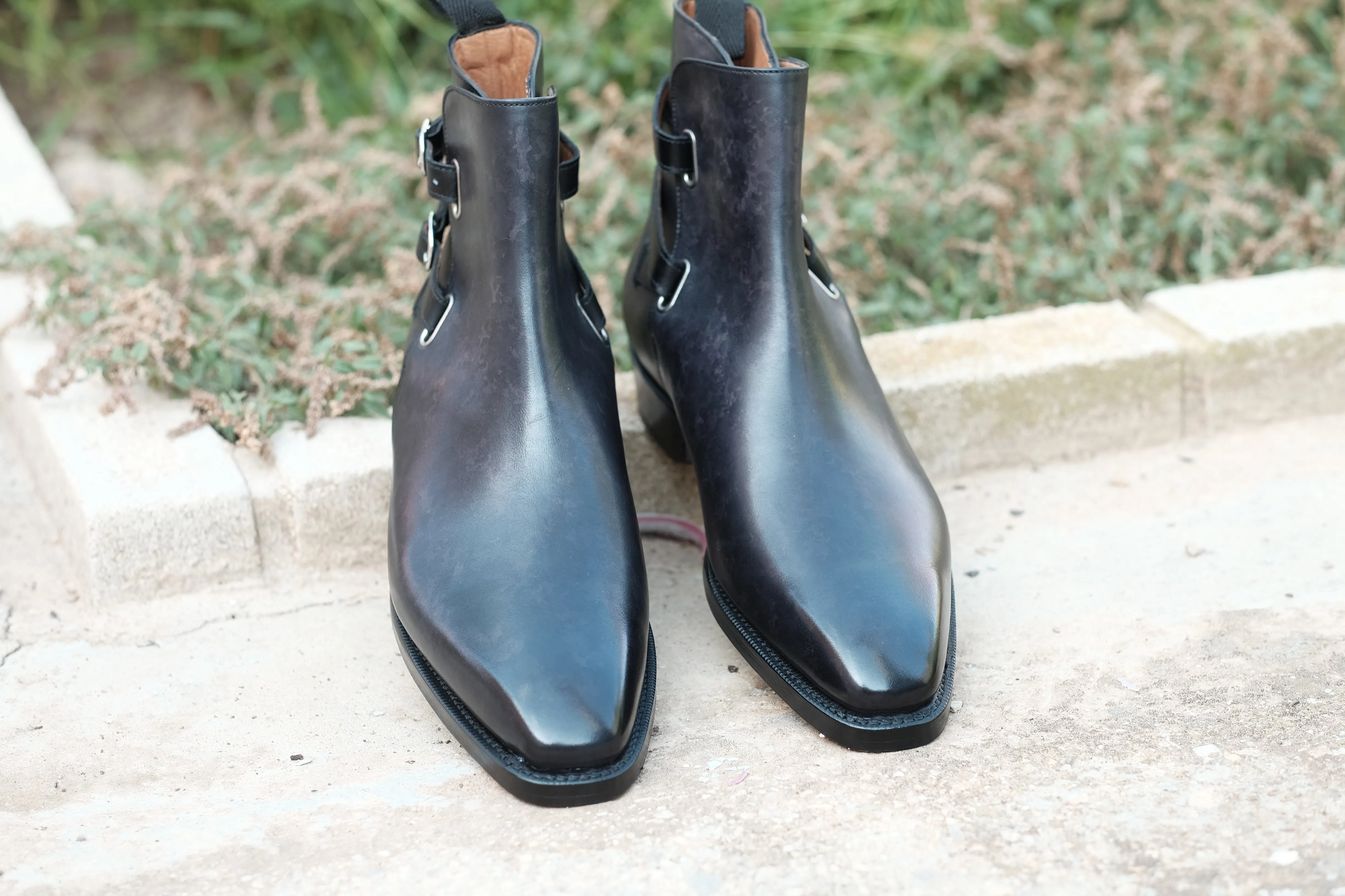 Genesee - MTO - Black Marble Patina - MGF Last - Double Leather Sole