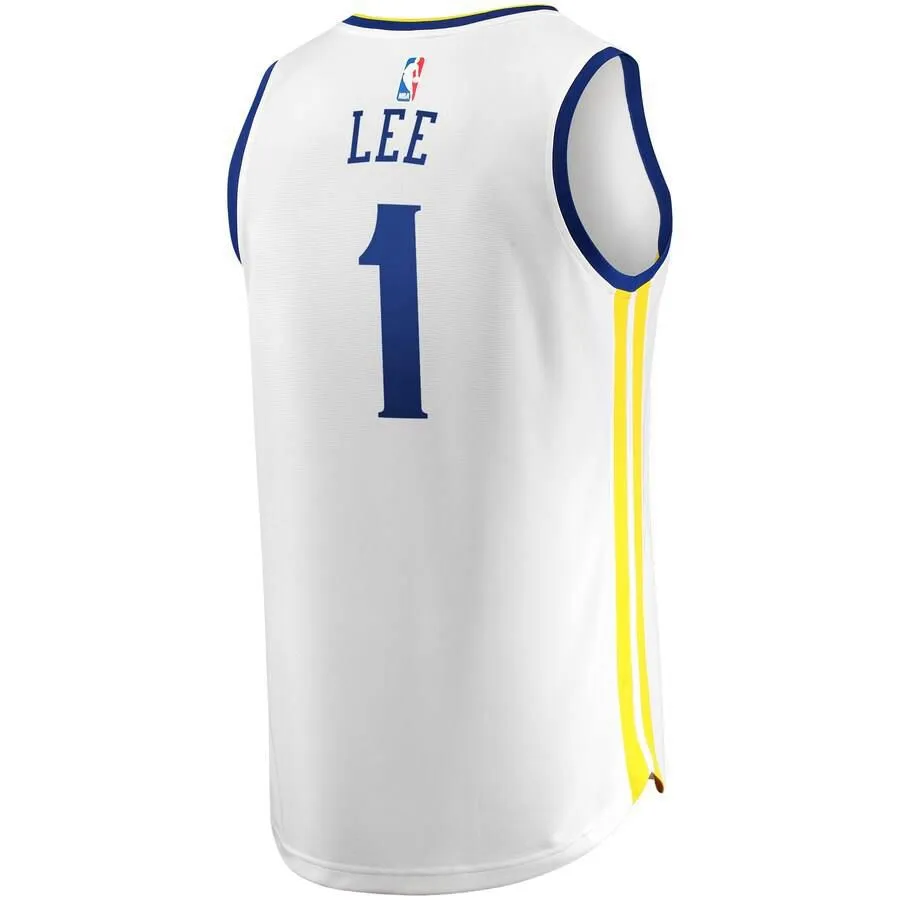 Golden State Warriors Damion Lee Fanatics Branded Replica Fast Break Player Association Jersey Kids - White | Ireland L9025M1