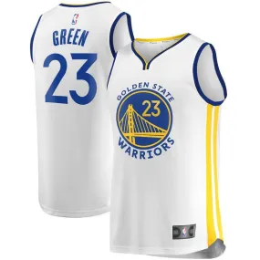 Golden State Warriors Draymond Green Fanatics Branded Replica Fast Break Player Association Jersey Kids - White | Ireland R7624G1