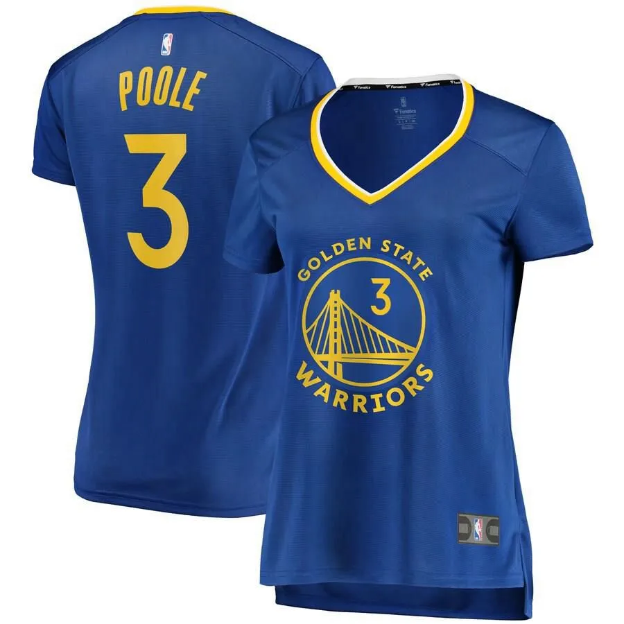 Golden State Warriors Jordan Poole Fanatics Branded Replica Fast Break Player Icon Jersey Womens - Blue | Ireland S9708U6