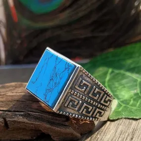 Handmade Turquoise Ring for Men