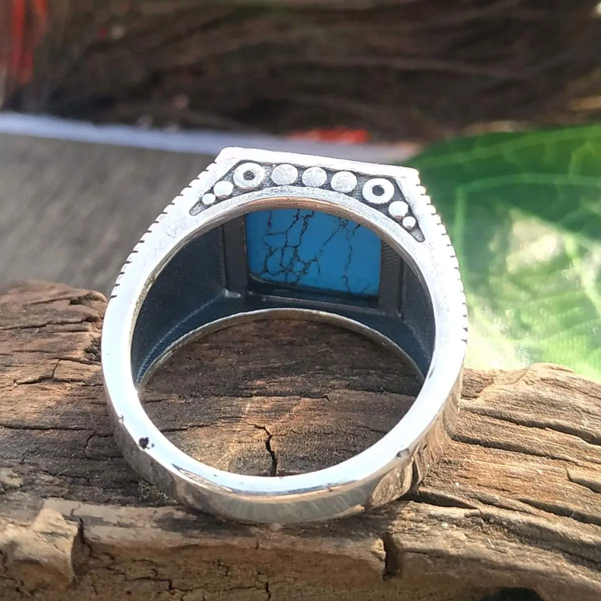 Handmade Turquoise Ring for Men