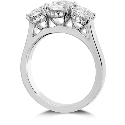 Hearts On Fire Illustrious Three Stone Diamond Engagement Ring