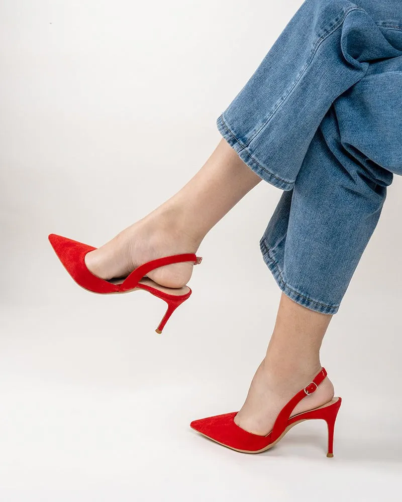 High Heel Minimalist Suede Pointed Toe Pumps