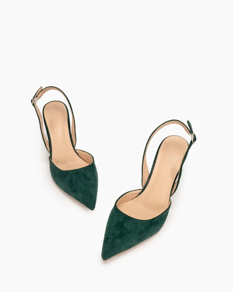 High Heel Minimalist Suede Pointed Toe Pumps