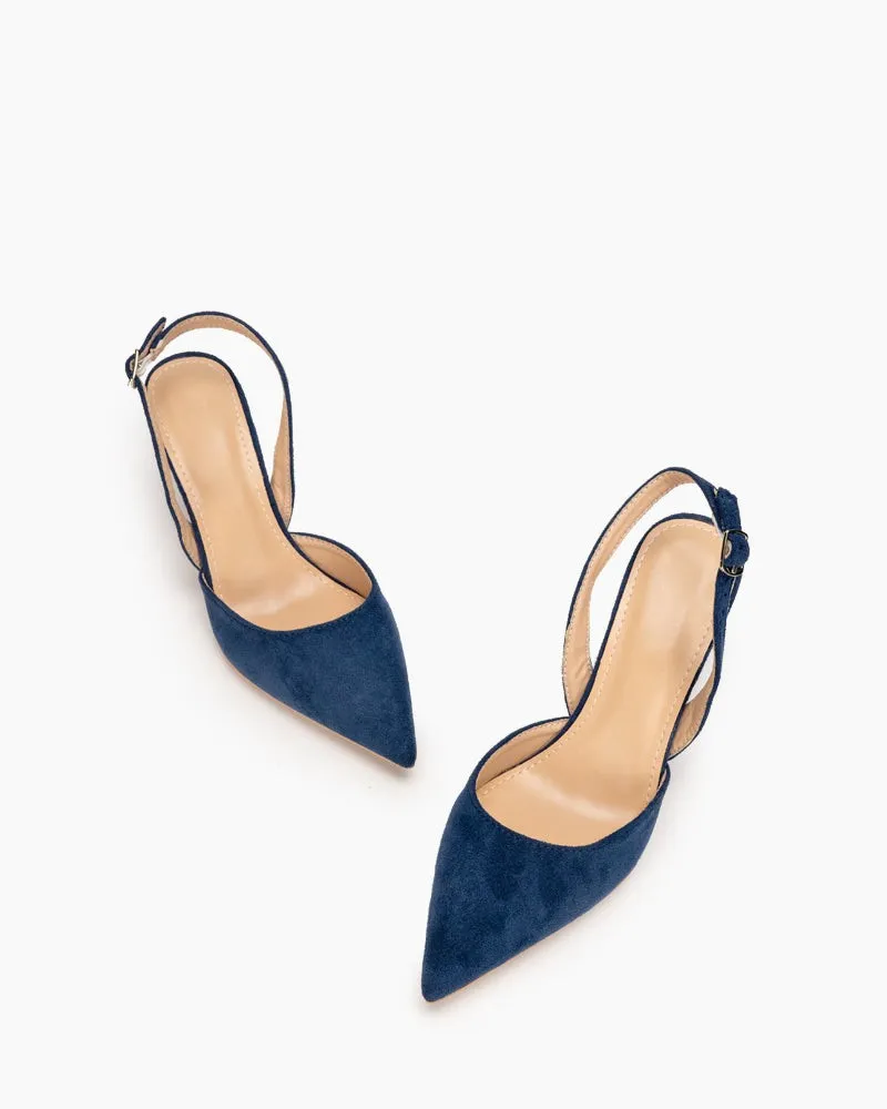 High Heel Minimalist Suede Pointed Toe Pumps