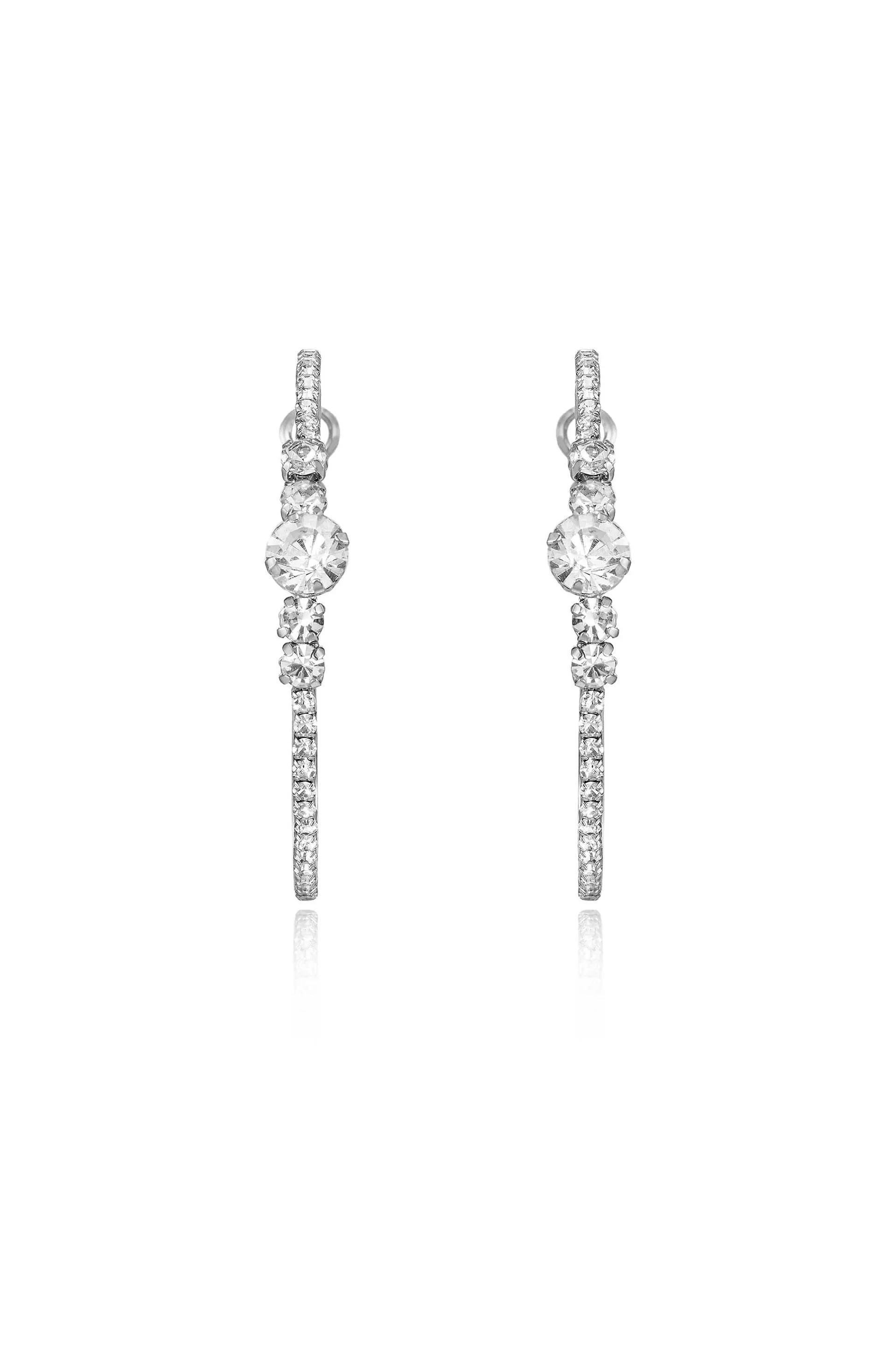 Hollywood Forever Crystal Hoop Earrings