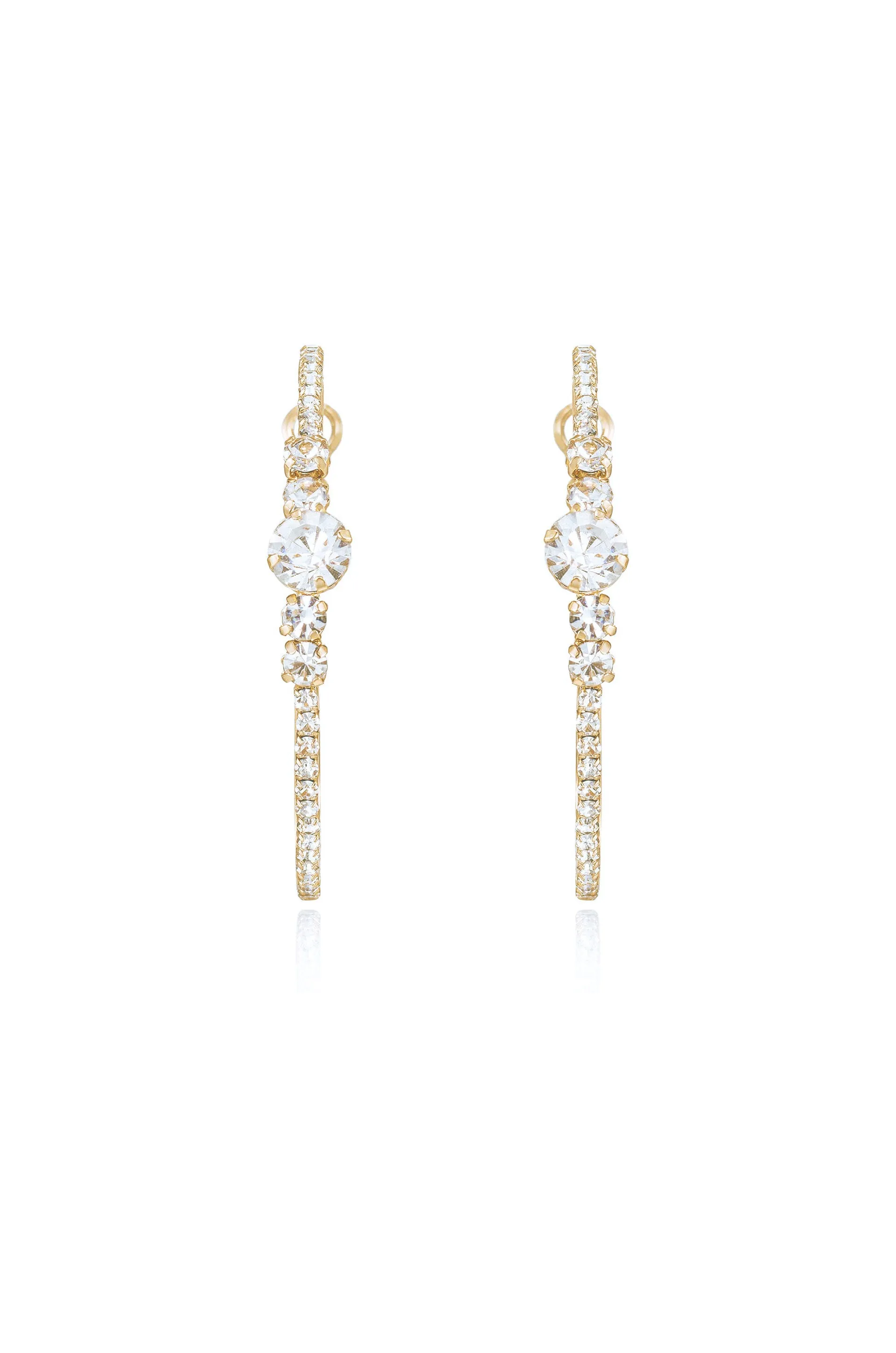 Hollywood Forever Crystal Hoop Earrings