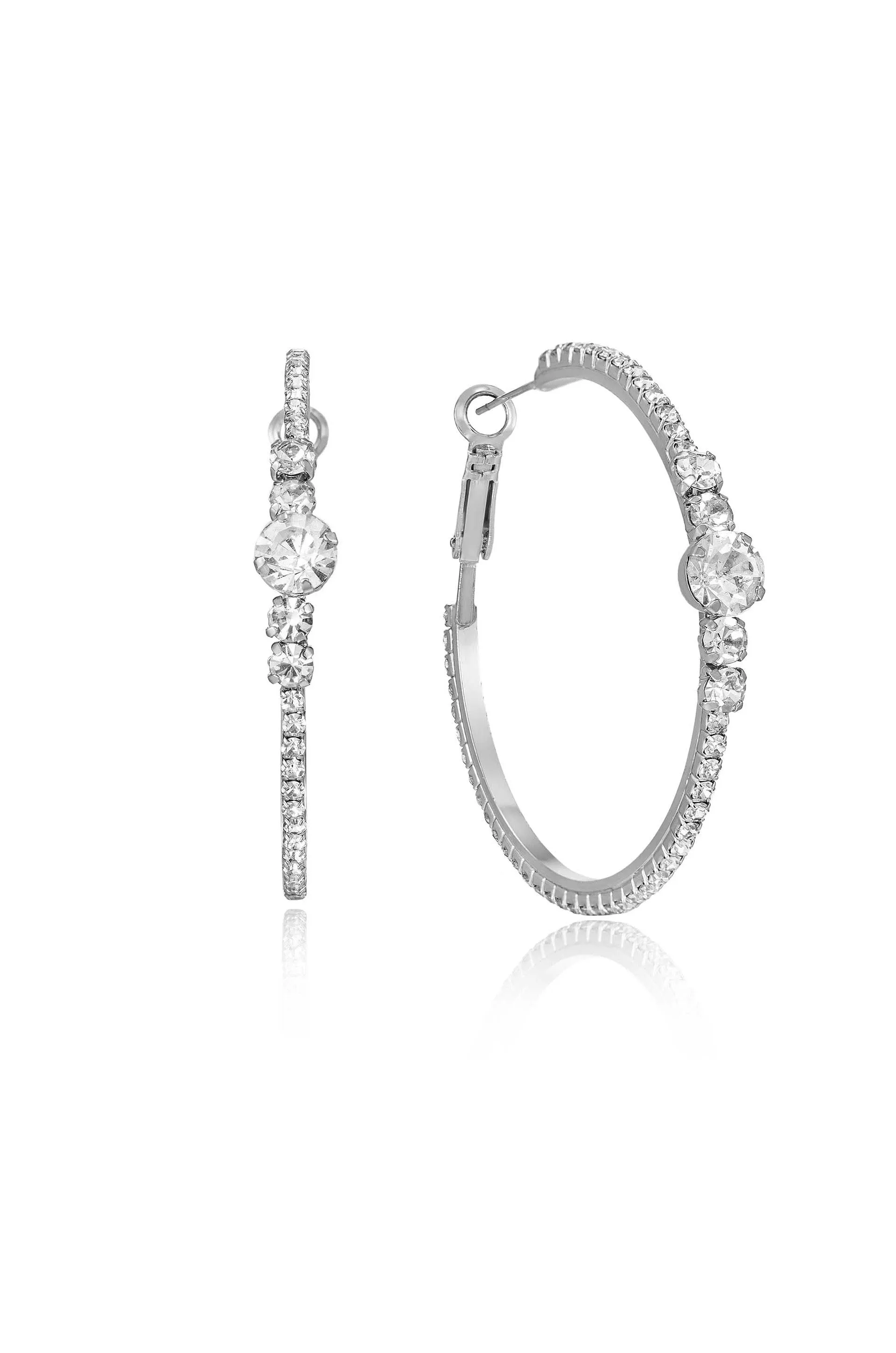 Hollywood Forever Crystal Hoop Earrings