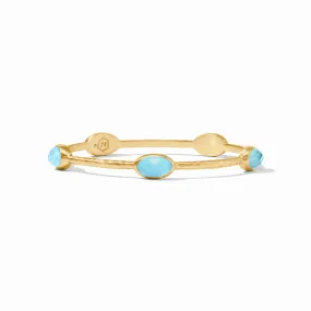 Julie Vos Ivy Stone Bangle, Capri Blue