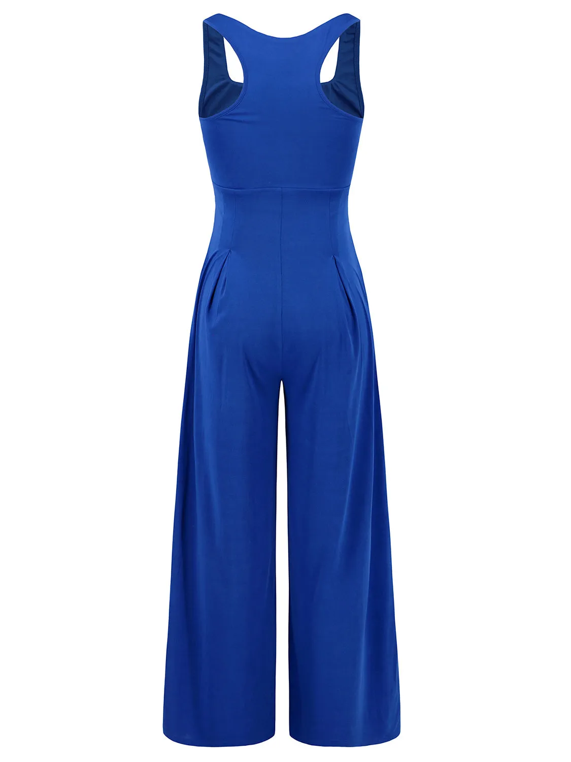 Jumpsuit mit eckigem Ausschnitt und breiten Trägern