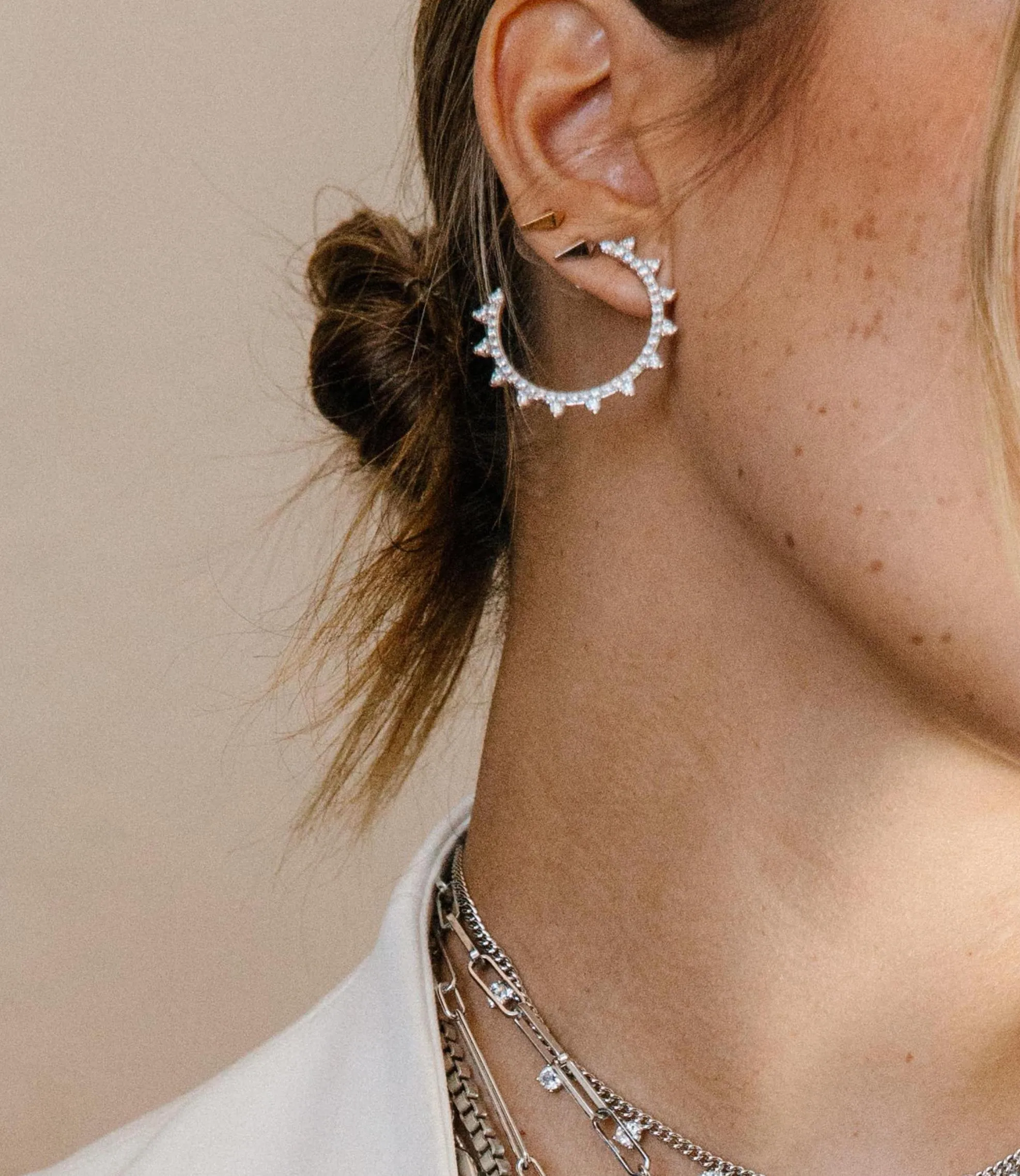 Kelli Pavé Hoop Earrings