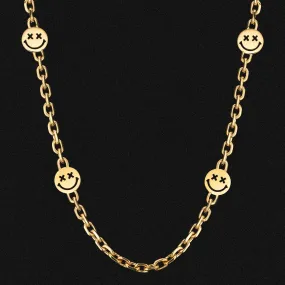 KRKC 6mm Mens Smiley Cable Chain