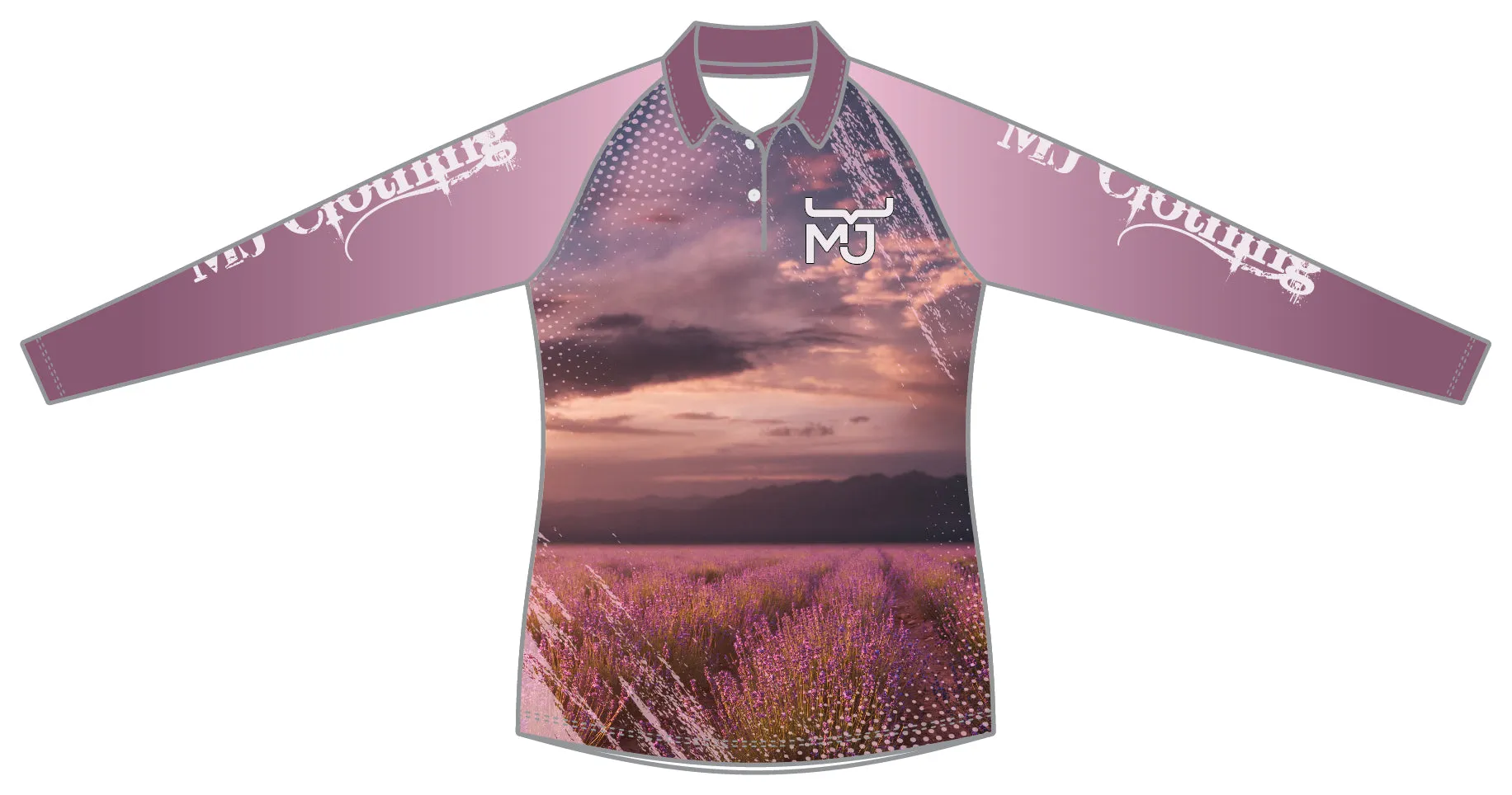 Ladies Dusky Skies Long Sleeve Polo.