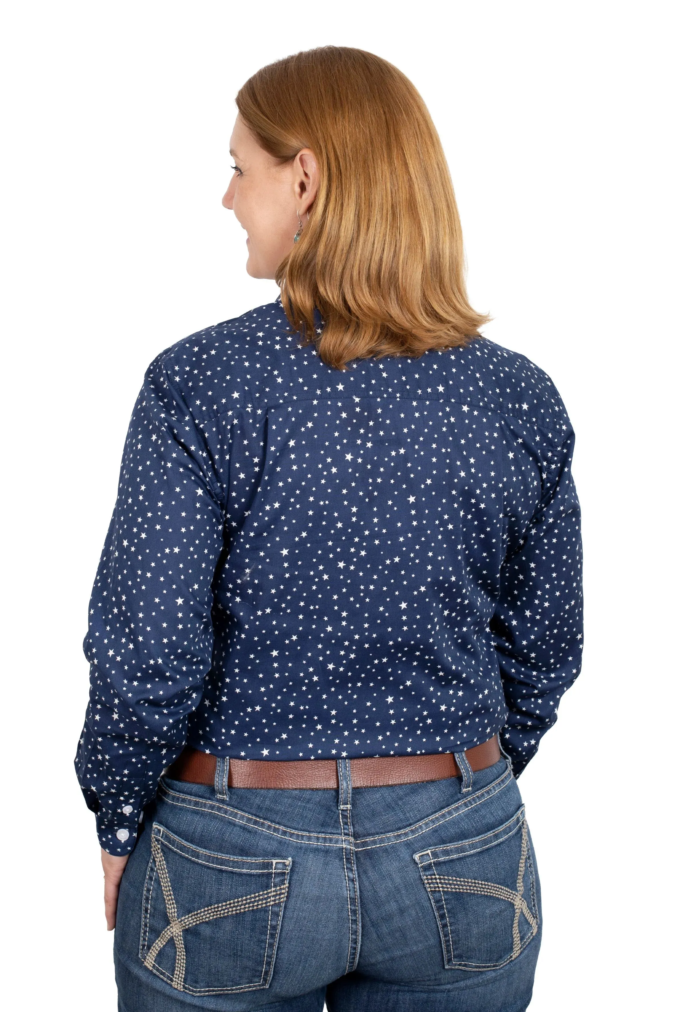 Ladies Just Country Abbey Shirt - Navy Stars