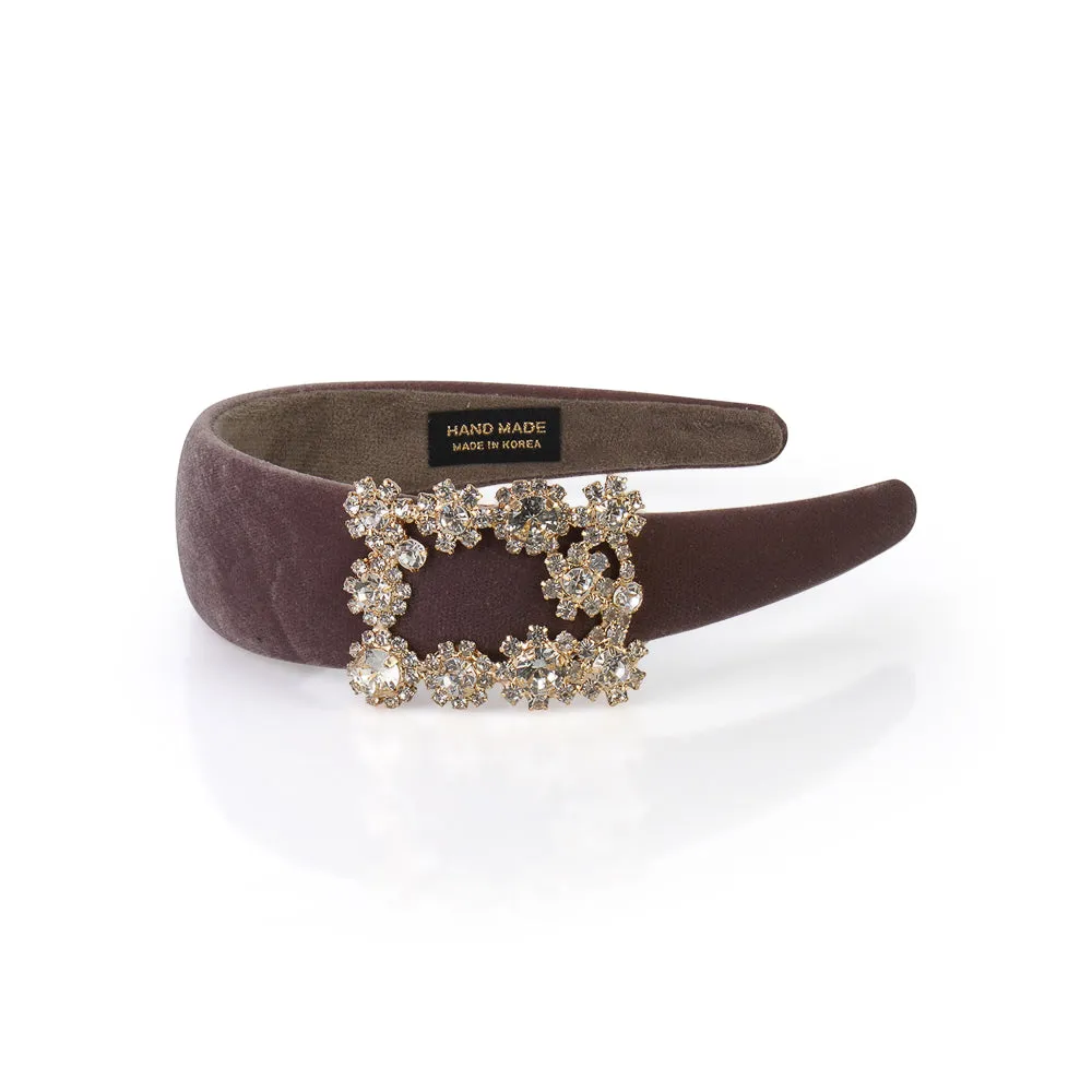 LARGE CRYSTAL BUCKLE HAIRBAND