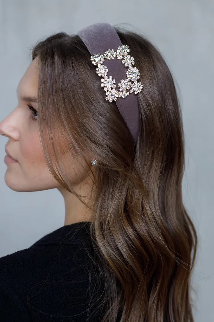 LARGE CRYSTAL BUCKLE HAIRBAND