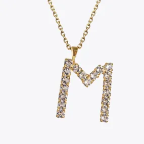 Letter Necklace M / Crystal