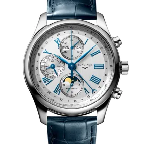 Longines Masters Silver Blue Moon 42mm Watch L2.773.4.71.2