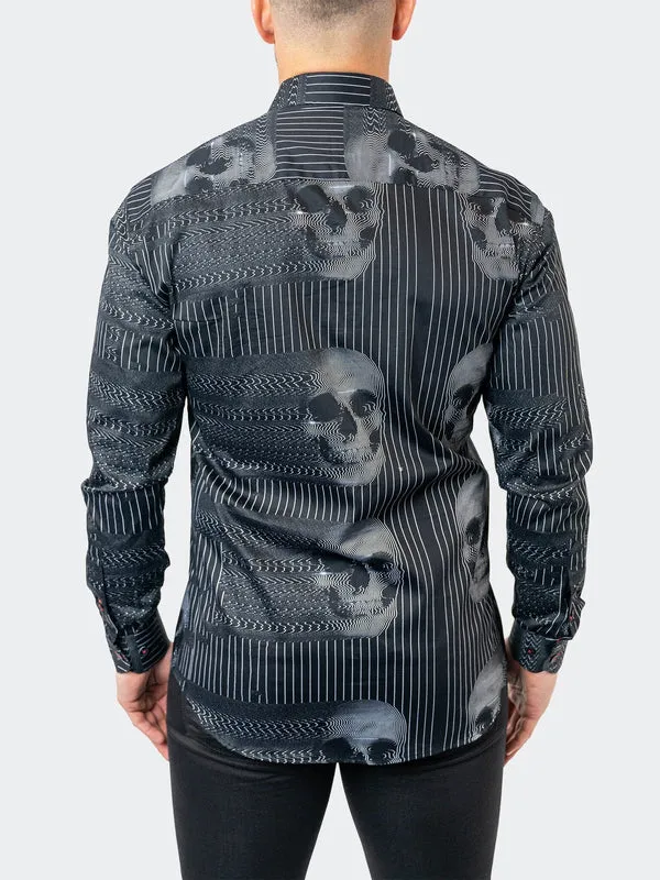 Maceoo Stretch Shirt | Fibonacci SkullGost Black