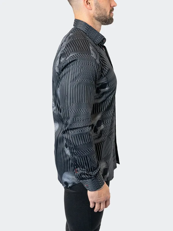 Maceoo Stretch Shirt | Fibonacci SkullGost Black