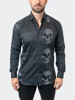 Maceoo Stretch Shirt | Fibonacci SkullGost Black