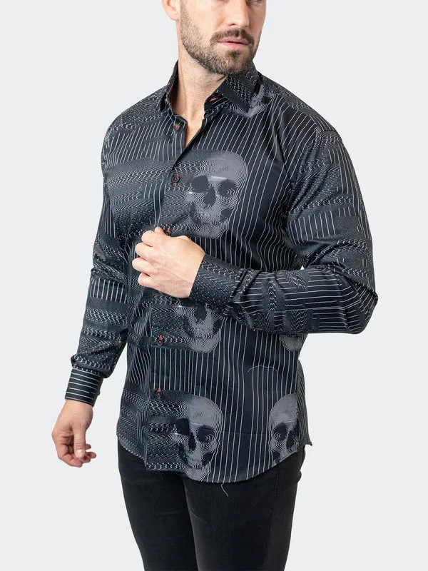 Maceoo Stretch Shirt | Fibonacci SkullGost Black