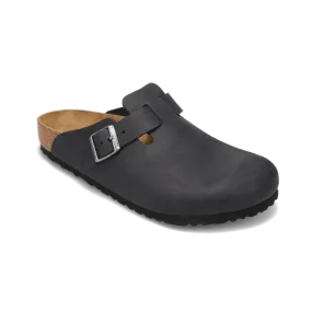 Men's Boston Soft Footbed Black Oiled Leather