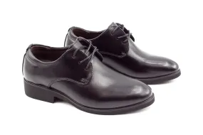 Mens London Derby Shoes - Matte Black