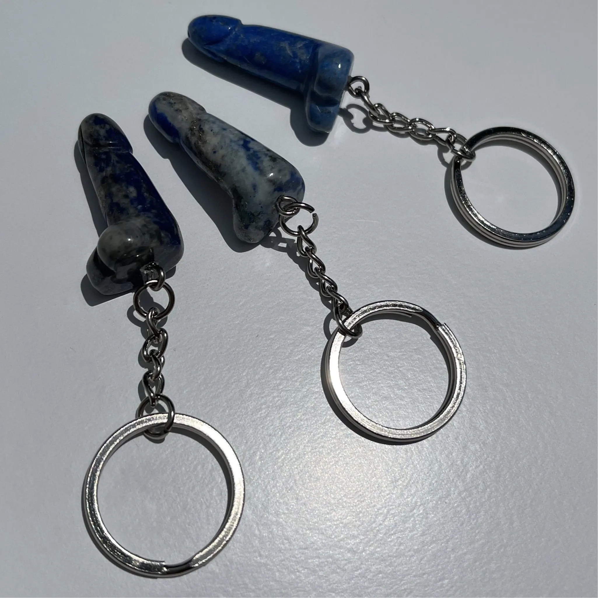 Mini Crystal Phallus Keychain