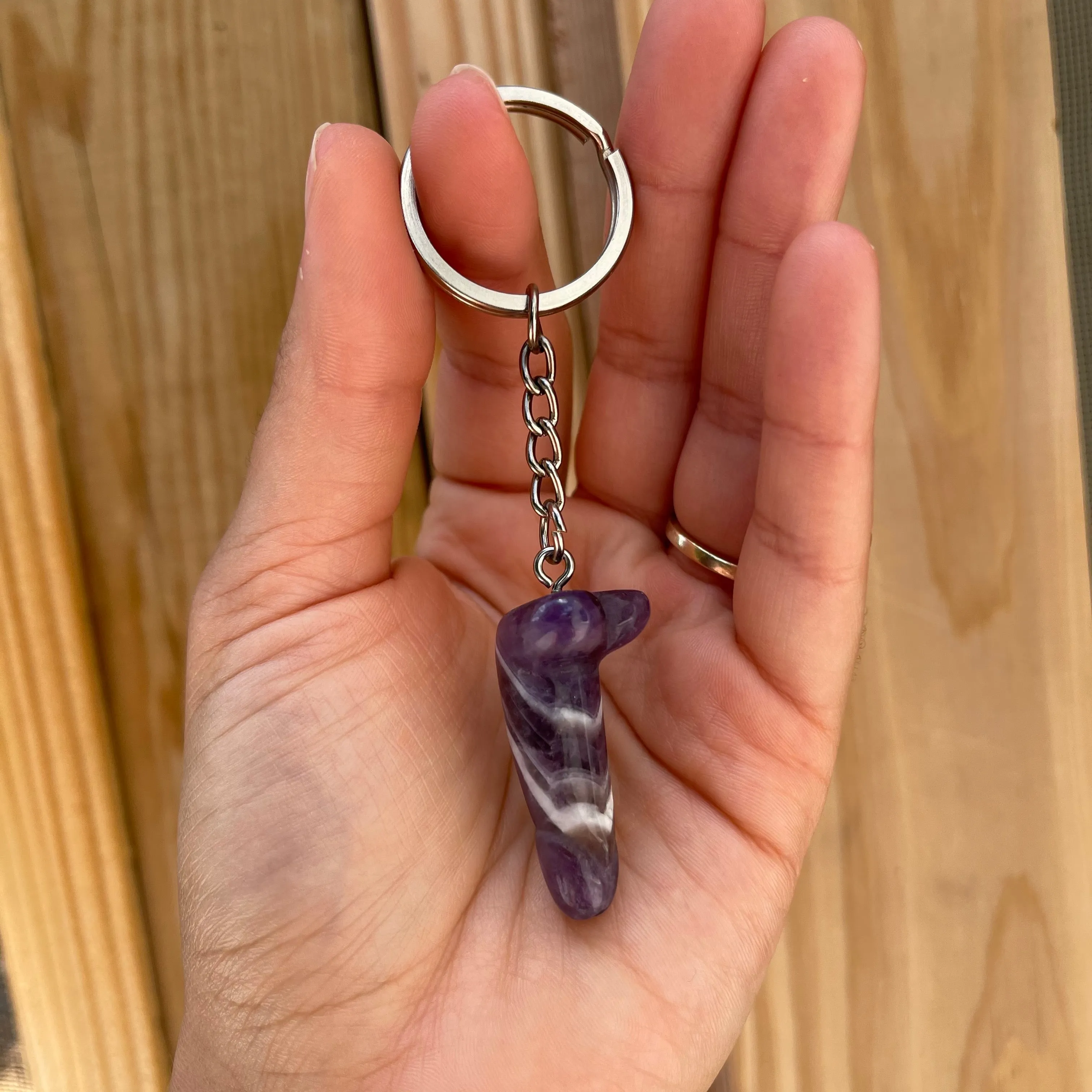 Mini Crystal Phallus Keychain