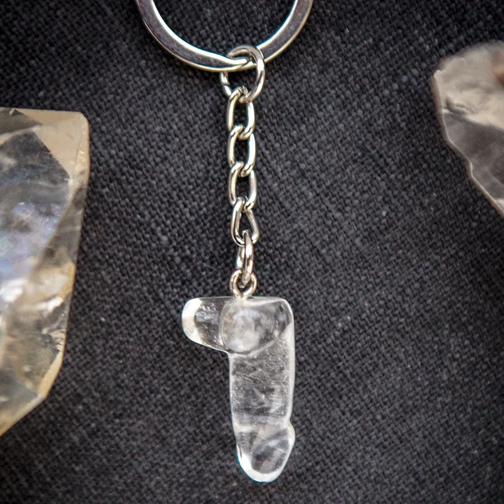 Mini Crystal Phallus Keychain