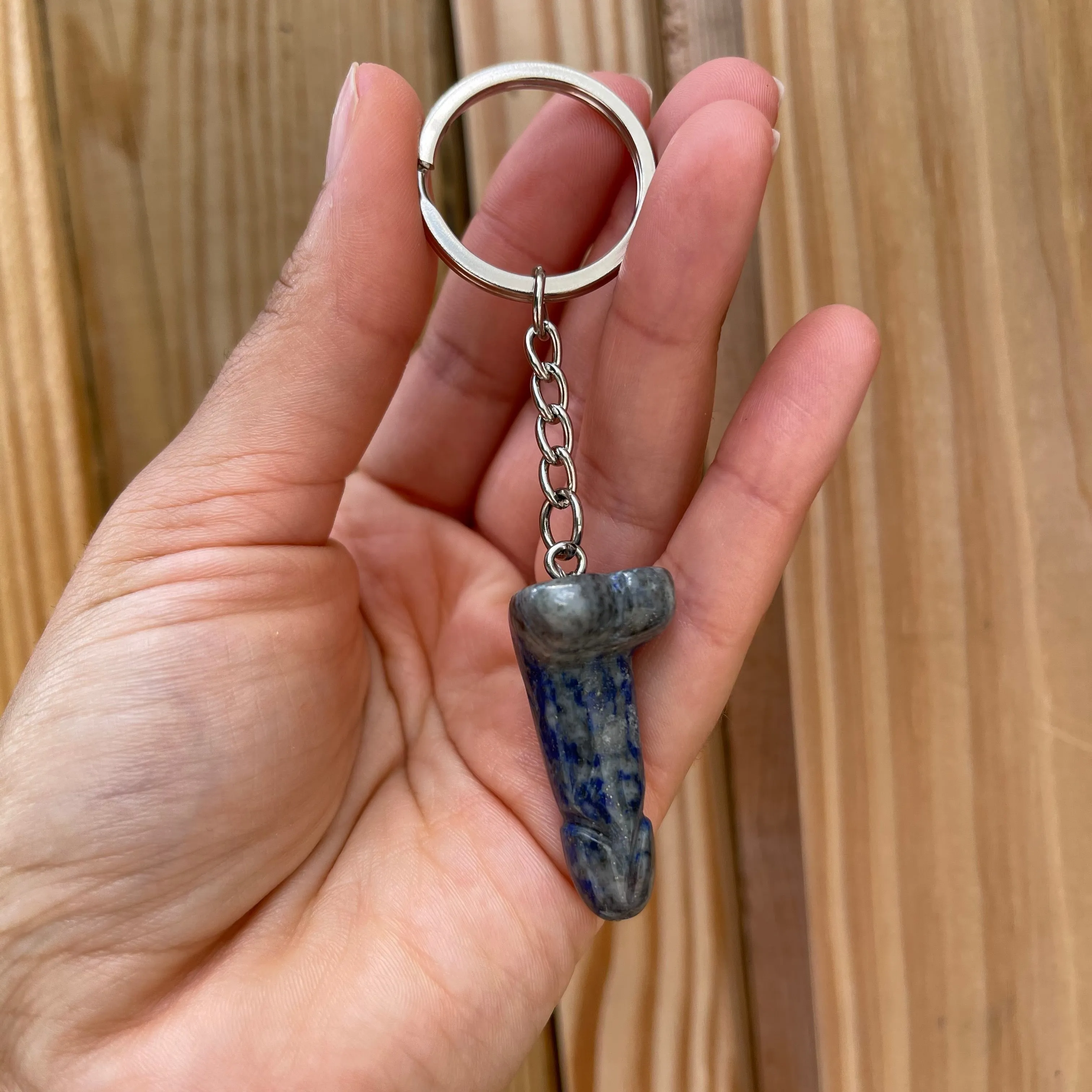 Mini Crystal Phallus Keychain