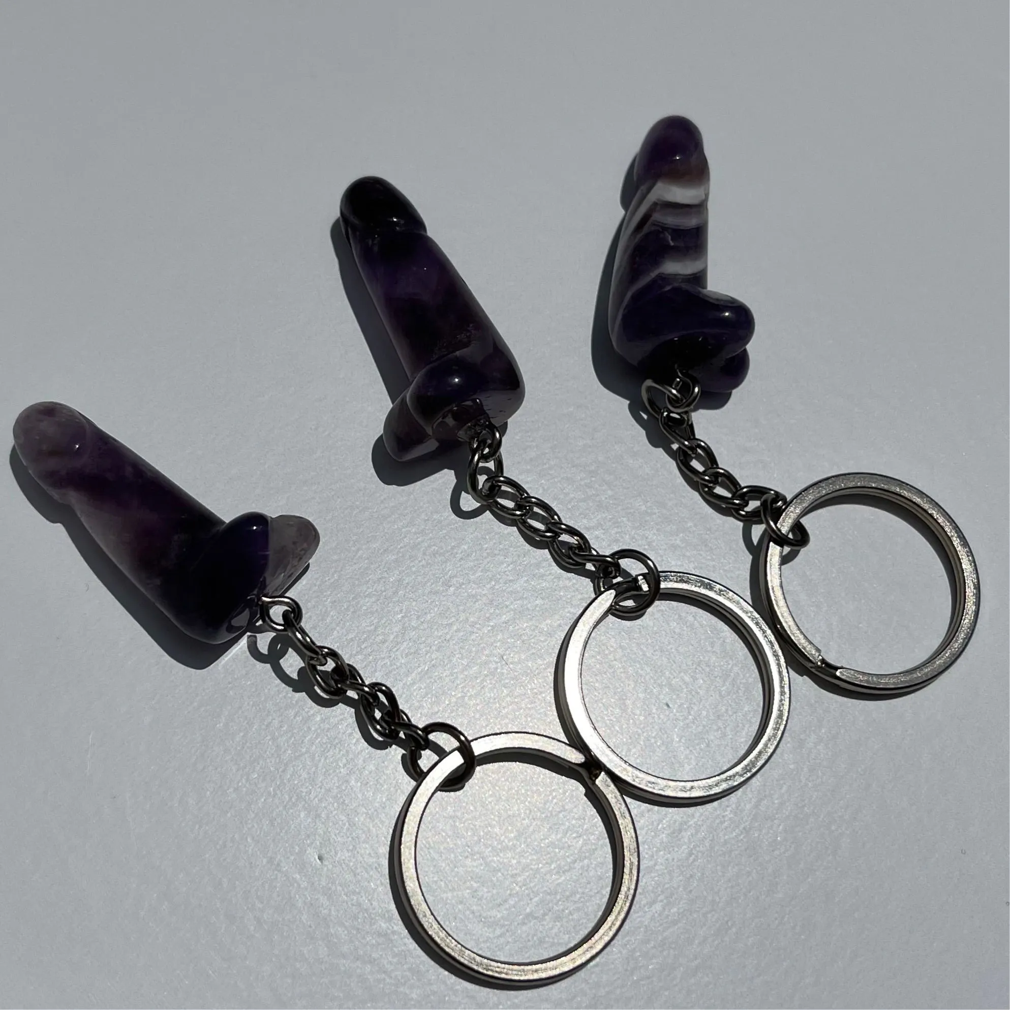 Mini Crystal Phallus Keychain