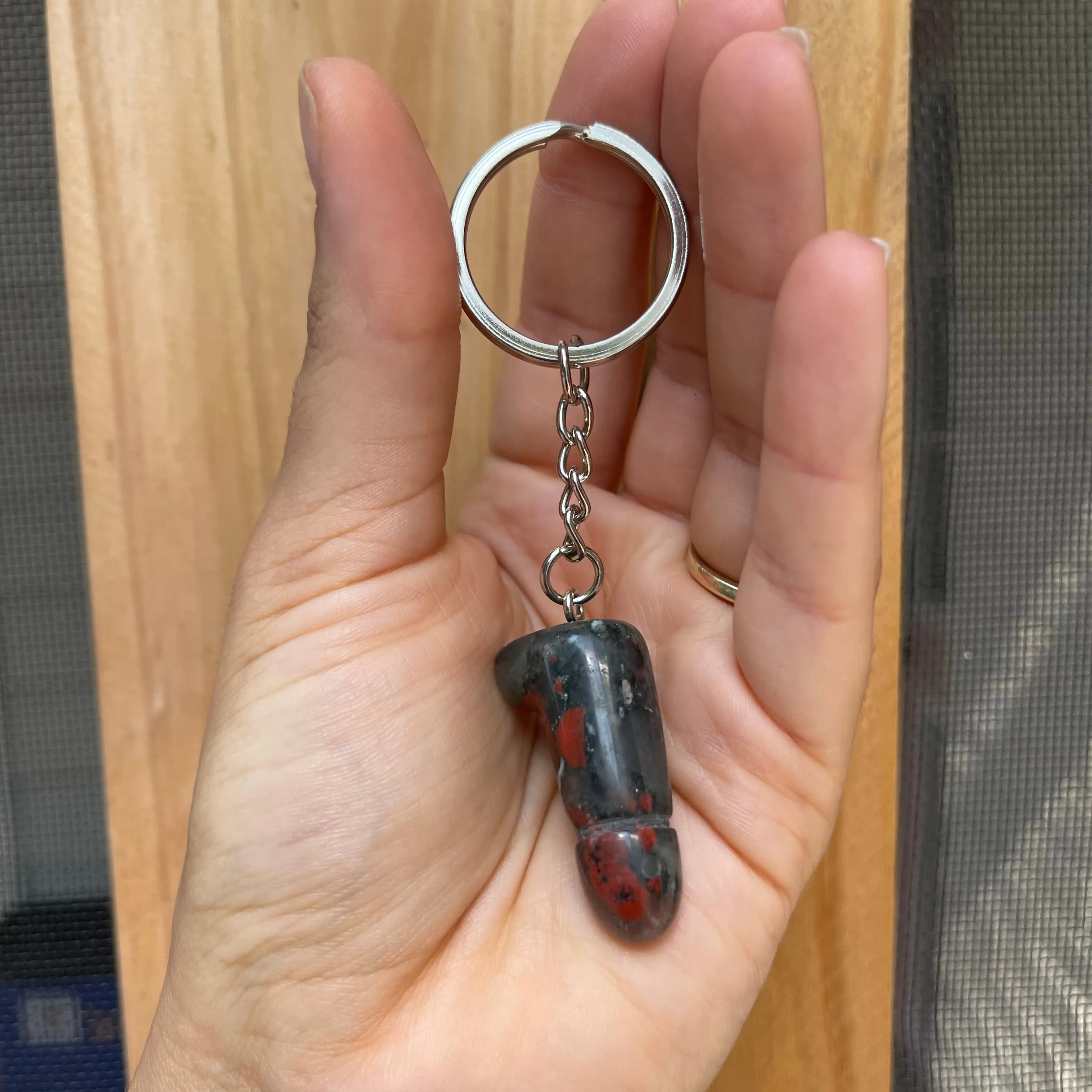 Mini Crystal Phallus Keychain