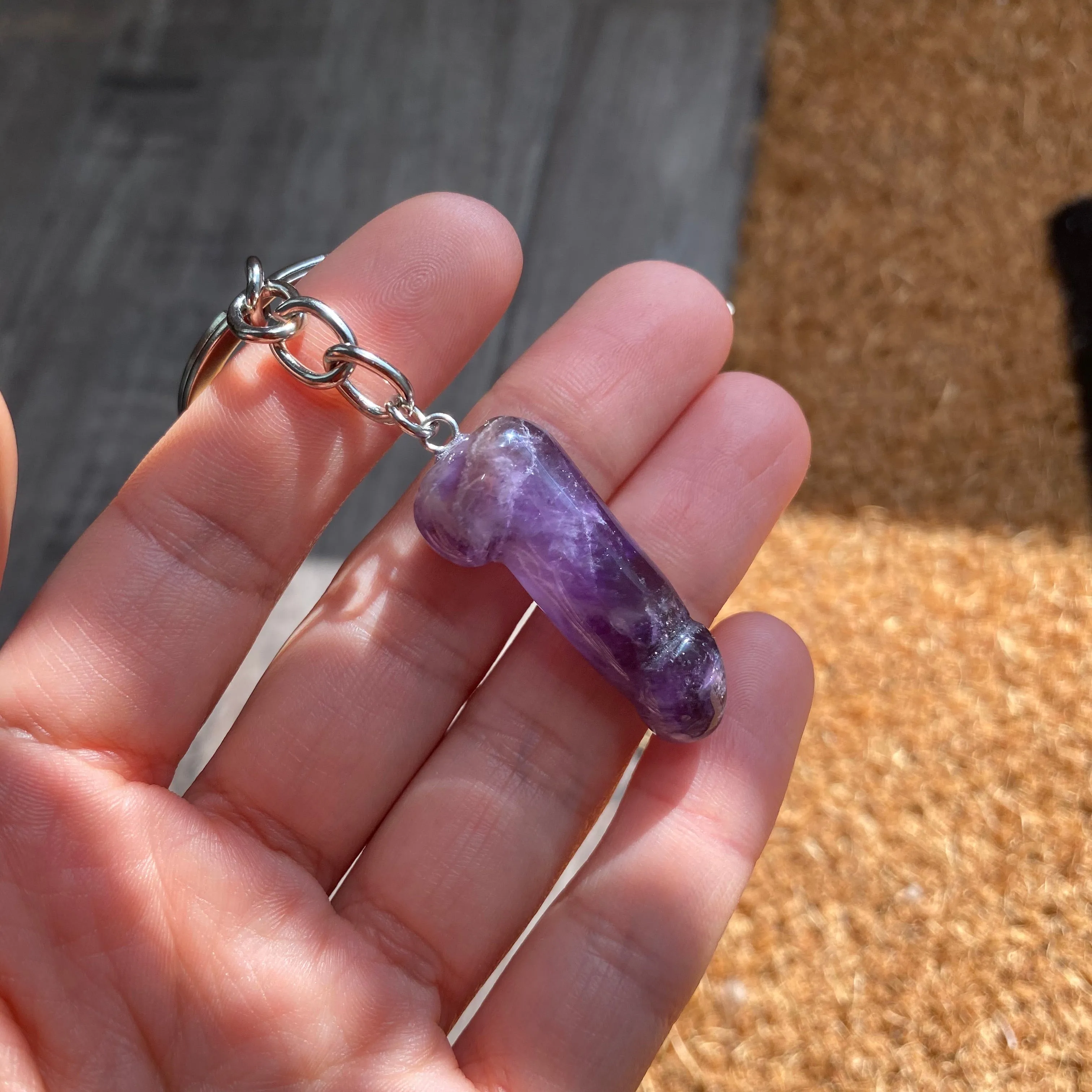 Mini Crystal Phallus Keychain